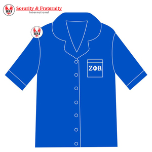 Zeta Phi Beta Sorority Embroidery Women <b>Satin</b> Silk <b>Pajama</b> set | ZPB Sorority Embroidered <b>Satin</b> Silk Women Set Ladies <b>Pajama</b> set - Product Image 1