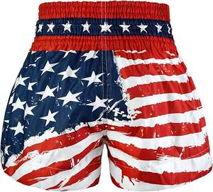 ชุดศิลปะการต่อสู้แบบผสมลายดิจิทัลป้องกันการหดตัวสำหรับผู้ใหญ่ผู้ชายแบบมืออาชีพกางเกงขาสั้นสำหรับต่อสู้โลโก้มวยไทยแบบระเหิด - Product Image 2