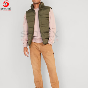 Top Trending Otoño e Invierno ligero acolchado abajo Puffer chaleco hombres cremallera Puffer chaleco hombres de peso medio Puffer chaleco - Product Image 6