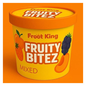 Tasse de crème glacée fruitée exotique de bonne qualité Bitez en vrac prix d'usine de gros meilleures saveurs assorties litchi mangue kiwi noix de coco - Product Image 1