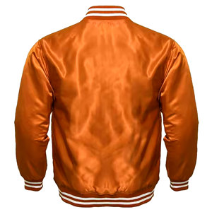 Personalizado bordado 100% poliéster satén Varsity chaqueta de béisbol a prueba de viento bombardero de invierno con diseños personalizados - Product Image 6