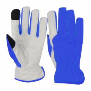 ถุงมือหนังวัวคุณภาพสูง ระบายอากาศได้ดี ป้องกันไฟฟ้าสถิต ป้องกันการสั่นสะเทือน ปรับขนาดได้ น้ำหนัก 11 ออนซ์ - Product Image 2