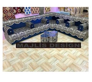 Sofá Marroquí Sedari, Jalsa Marroquí, Salón Marroquí, Lujoso Conjunto de Sofás en Forma de U, Conjunto de Sofás de Madera, Solo Enviamos Este Producto a Europa - Product Image 1