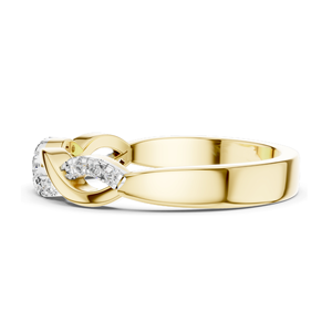 0.128 CT Lab-Grown Diamond Twist <b>Ring</b> for Women 18KT, 14KT, 10KT Gold & 925 <b>Silver</b> Yellow, Rose, White Gold VVS-VS EF CVD - Product Image 4