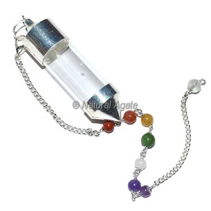 Tienda para péndulos de piedra curativa con cadena de Chakra Siente cualquier piedra Péndulos de cámara con cadena de Chakra Siente cualquier piedra - Product Image 2