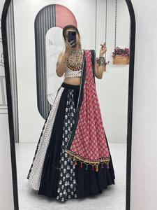 Vente en gros de haute qualité en coton léger Lehenga Choli ensemble avec Gamathi Work vêtements ethniques élégants pour femmes occasions spéciales - Product Image 2