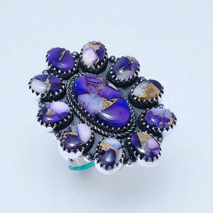 Nuevos Diseños de Anillos de Boda y Compromiso de Plata 925 con Dalia Violeta y Turquesa - Product Image 2