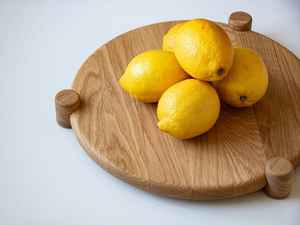 Wood Cake Stand with Legs <b>Decorative</b> Wooden Tray Ideal for Serving Desserts or Displaying Items in Home or Events - Product Image 6