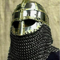 Casque de guerrier viking médiéval en maille |   Casque de sécurité extérieur pleine tête, qualité industrielle, personnalisable OEM ODM OBM - SAZ ENTERPRISES