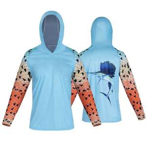 Sudadera con Capucha de Pesca OEM de Nuevo Diseño, Ligera, Unisex, de Alta Calidad, Suave, con Protección Solar UPF 50, Cómoda y Transpirable, de Poliéster/Algodón - Product Image 3
