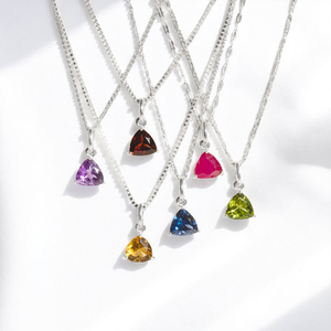 925 argent Sterling pendentifs fins breloques arc-en-ciel pierre de lune trillion coupe pierre précieuse griffe réglage collier faisant des bijoux en gros - Product Image 5