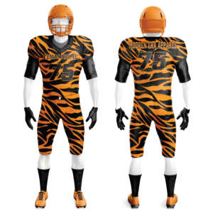 Conjuntos de Uniformes de Fútbol Americano Sublimados con Diseño de Tigre Personalizados al por Mayor, Uniformes de Fútbol Americano Juveniles Extra Grandes - Product Image 1
