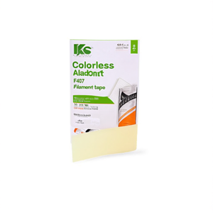 IKS Colorless F407 <b>Filament</b> <b>Tape</b> 50 m Length and 25 mm Width Office <b>Adhesive</b> Roll - Product Image 3