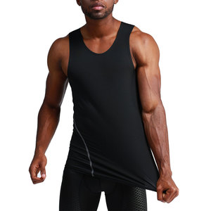Débardeurs pour hommes en maille respirante à logo personnalisé à prix avantageux, coupe musclée, unis, sans manches, pour l'entraînement, polyester/coton pour hommes - Product Image 4