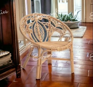 Chaise de chambre d'enfant en rotin tissé à la main et en bambou naturel Offre Spéciale meubles de salle de jeux pour enfants chaise tissée pour bébé et tout-petits - Product Image 3