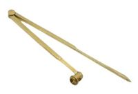 Divisor de dibujo vintage de latón macizo de alta calidad con patrón recto, herramienta profesional de dibujo de gran resistencia y duración.