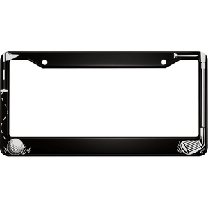 Cadres de plaque d'immatriculation de voiture en aluminium sur le thème du golf, support de plaque d'immatriculation LED pour la décoration de voiture, compatible avec Tesla et Ford - Product Image 1