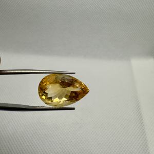 Pierre de citrine naturelle exclusive coupe poire en gros pour la fabrication de bijoux pierres précieuses en vrac du Sri Lanka - Product Image 1