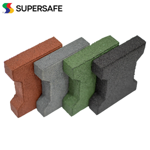 Top Selling Wholesale Price Rubber Dog Bone Paver 15-50mm Thick Anti-Slip Soft Landing Surface for Play Areas Equine Horse Barns - Product Image 3