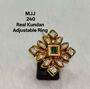 Exportateur indien Bague Kundan artisanale de qualité supérieure pour femmes Bijoux pour mariages et style de mode ethnique à vendre - Product Image 2