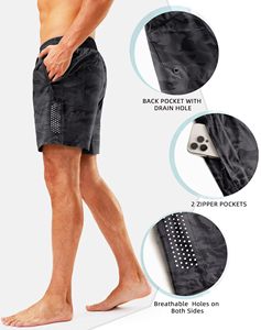 Pantalones cortos de malla de diseño impreso para hombre, logotipo personalizado de alta calidad, pantalones cortos deportivos de talla grande para hombre, ropa de calle, pantalones cortos para hombre, logotipo personalizado - Product Image 5