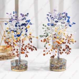 Árbol de los 7 Chakras de Orgón de Calidad Premium con 300 Chips, Cristales Hermosos Hechos a Mano para Decoración y Crecimiento Espiritual - Product Image 6