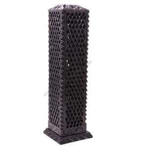 Exclusive Black Soapstone Jali Work <b>Incense</b> <b>Stick</b> Tower Square Spiritual Home Decor and Fragrance <b>Holder</b> - Product Image 5