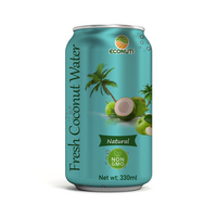 Eau de coco naturelle en vrac OEM 330 ml du Vietnam 2024, saveur pomme verte avec pulpe, mangue et orange, emballage en bouteille