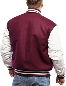 Custom Double Breasted Unisex Varsity <b>Jacket</b> Custom Logo Printed Labels <b>Waterproof</b> Windproof Breathable Design Polyester/Cotton - Product Image 2