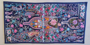 Tapiz moderno multicolor, decoración de pared, Banjara, bohemio, colgante de pared | Indian Hippie Gypsy Decor Fabric Home Style AWH0010 - Product Image 2