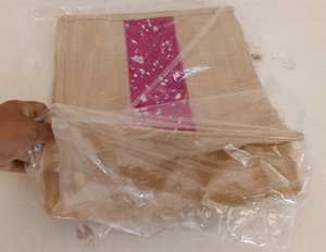 Sacs fourre-tout en toile de jute résistant à l'eau pour femmes Broderie Poignées en cuir Chaînes à fermeture éclair Essentiels en gros pour l'épicerie - Product Image 2