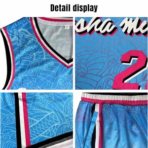 Uniforme de basket-ball numéro de nom d'équipe personnalisé uniforme de basket-ball en maille respirante - Product Image 6