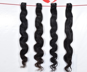 วิกต่อผมมนุษย์สีดำธรรมชาติทอเป็นลอนคลื่นสีดำเวียดนาม - Product Image 1