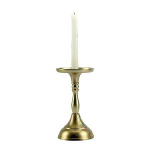 Candelero de metal resistente con acabado antiguo diseñado para una larga durabilidad y una presentación decorativa elegante - Product Image 1