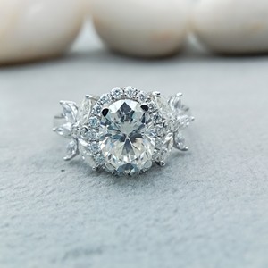 Customizable Fancy Solitaire Oval Shape VVS Lab Grown Engagement Wedding Diamond Ring Trendy Party Anniversary Gifts 925 - Product Image 1