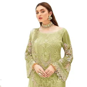 Migliore qualità a basso prezzo abbigliamento donna cotone speciale e seta Pakistani e indiani Shalwar abiti Semi cuciti