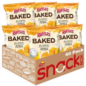 Baked, Ruffles Cheddar y Crema Agria, 0.8 Onzas (Paquete de 60) - Product Image 4