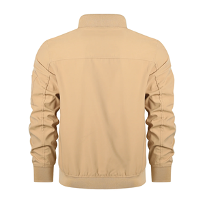 Chaquetas ajustadas de color café sólido para hombre de 100% algodón con diseño OEM hecho a medida con bolsillos, chaqueta, existencias excedentes de Bangladesh - Product Image 4