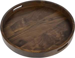 Réponse rapide Produit le plus vendu Plateau de service alimentaire Pcs simples En gros Acacia En bois Restaurant Alimentaire Plateaux de service profonds - Product Image 1