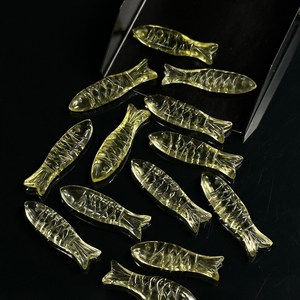 Cristal de Cuarzo Limón Natural Tallado a Mano en Forma de Pez, Gema Briolette de 30x10 MM - Product Image 1