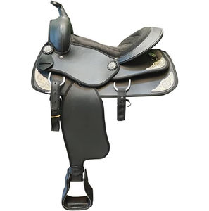 Selle anglaise pour cheval en cuir véritable, arbre en bois, double rabat, couture de très haute qualité, produit équestre pour cavaliers - Product Image 5