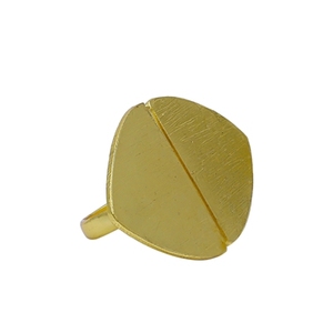 Vintage Fashionable Brass and Alloy Gold-Plated <b>Ring</b> Trendy Statement Gemstone and Pearl Inlay for Children and Gift Purpose - Product Image 2