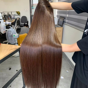 Extensions de cheveux humains vierges Remy vietnamiens lisses et raides, couleur personnalisée, avec closure/frontal - Product Image 1