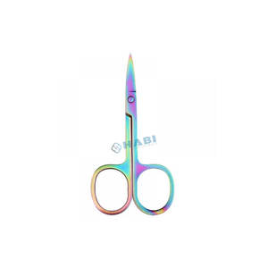 Ciseaux à cuticules à ongles en acier inoxydable à haute teneur en carbone lame incurvée outils de Salon de beauté disponibles fournisseur d'outils de beauté multicolores - Product Image 1