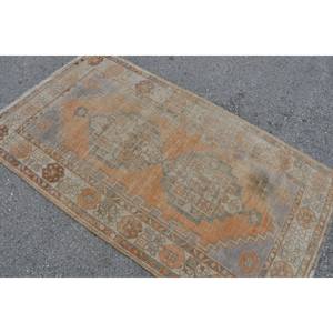 Alfombra de lana gris naranja Vintage 3,6X6,3 pies, área grande clásica, estilo turco, Patchwork, respaldo de látex, alfombra Rectangular para habitación de pasillo - Product Image 4