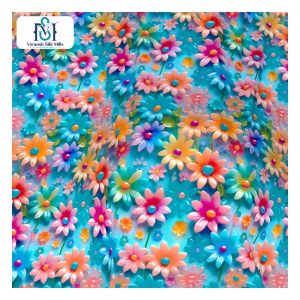 ผ้าเรยอนพิมพ์ลายดอกไม้เล็กๆสำหรับเสื้อผ้าผ้าเรยอนพิมพ์ลายดิจิตอลสำหรับ5D ตามสั่ง - Product Image 1
