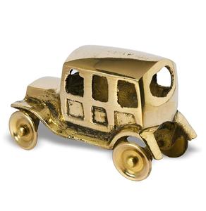 Artisanat créatif, statue de voiture vintage en laiton avec finition antique brillante (jaune), disponible à prix réduit - Product Image 4
