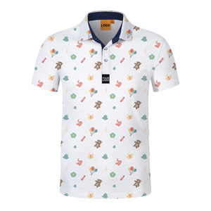 Poliéster de alta calidad para hombres para camisetas de polo Impresión de bordado personalizado Diseños básicos en blanco de gran tamaño Tela de punto al por mayor - Product Image 3