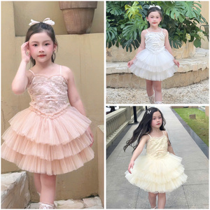 Vestido de Princesa de Encaje de 3 Capas sin Mangas con Cuentas hasta la Rodilla para Bebés Niñas, Ideal para Bodas de Verano, Cumpleaños y Desfiles de Moda - Grupo de Edad - Product Image 6