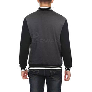 แจ็กเก็ตเลตเตอร์แมนของผู้ชายคอตั้งและโลโก้ด้านหน้า - Product Image 2